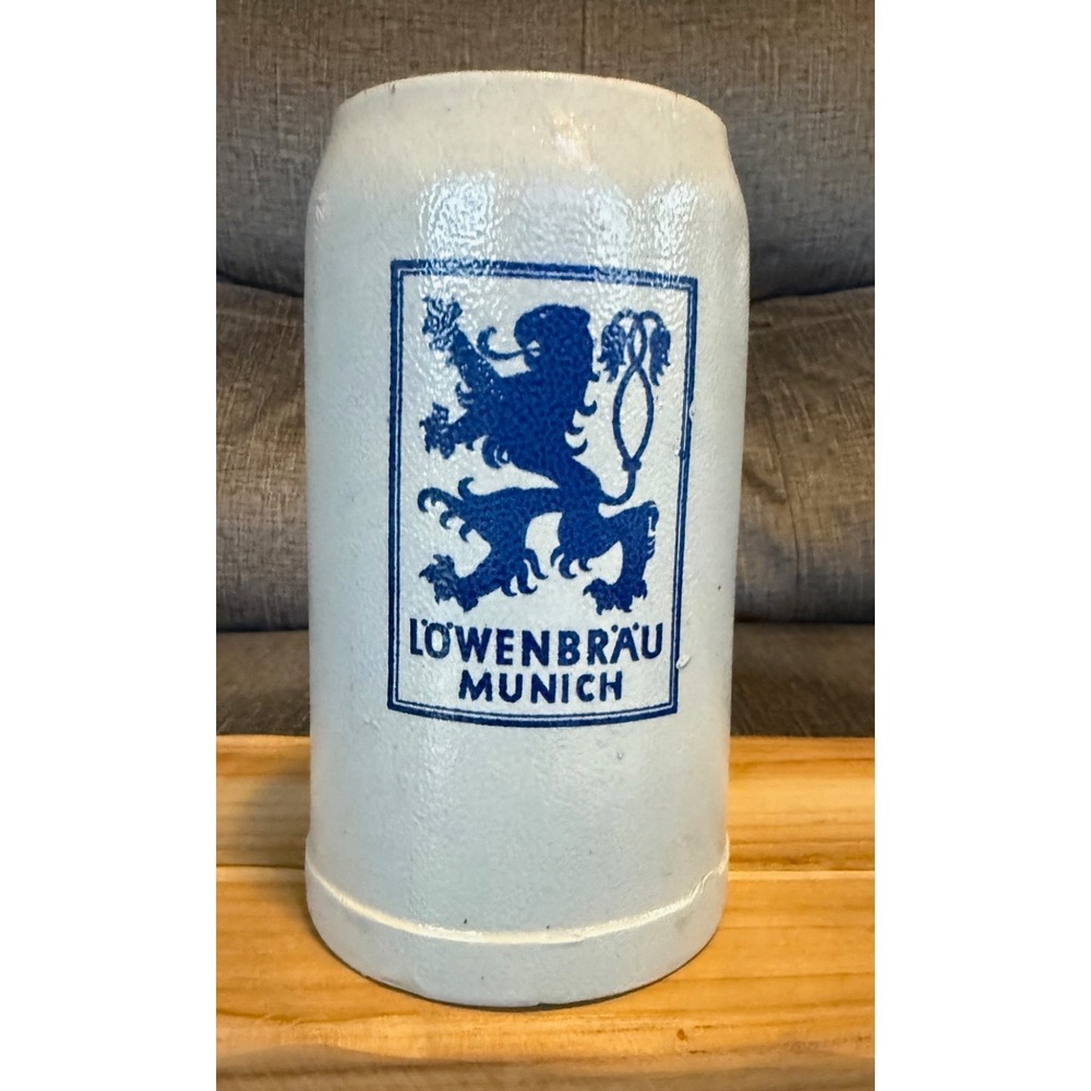Lowenbrau Beer Stein, 1 ltr, price reflects small chip on bottom in the back